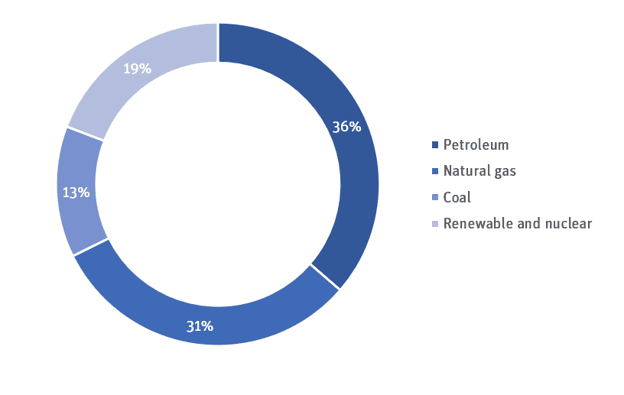 Energy supply by source chart